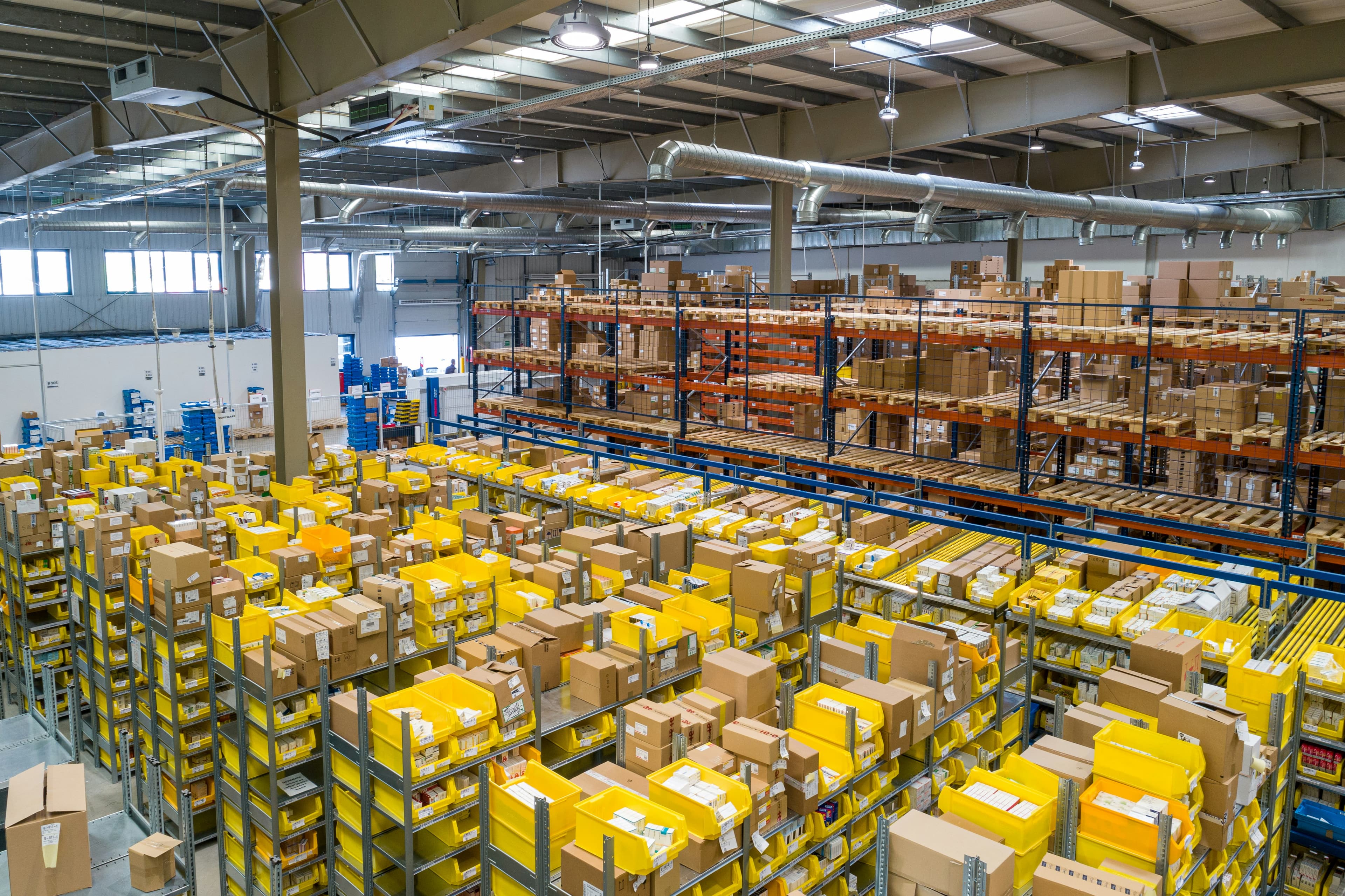 Packed household items stored securely in individual storage units with inventory labels